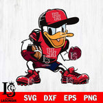 Houston Cougars Donal Duck Svg Eps Dxf Png File, NCAA svg, Digital Download, Instant Download