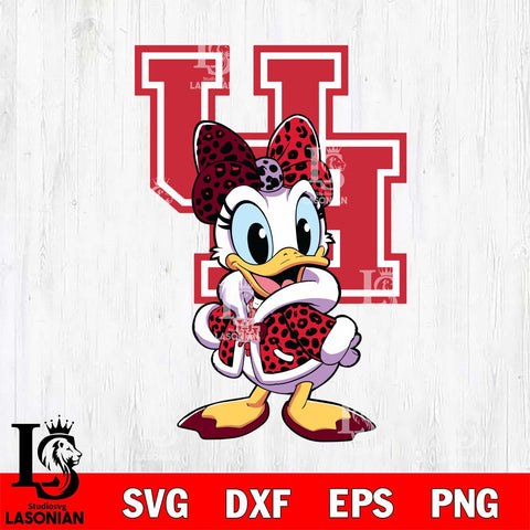 Houston Cougars Fancy Daisy Duck Disney Svg Eps Dxf Png File, Digital Download, Instant Download