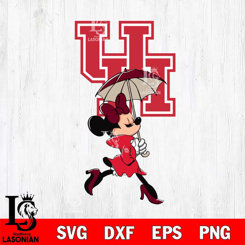 Houston Cougars Fancy Minnie Svg Eps Dxf Png File, Digital Download, Instant Download