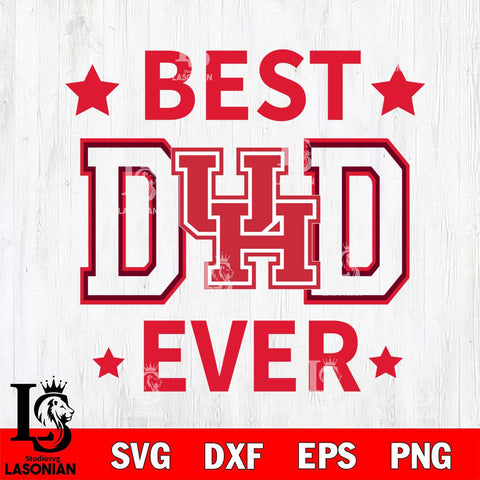 Houston Cougars Father Day Best Dad Ever Svg Eps Dxf Png File, Digital Download, Instant Download