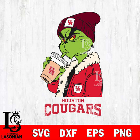 Houston Cougars Grinch Bougie Football Svg Eps Dxf Png File, Digital Download, Instant Download