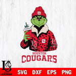 Houston Cougars Grinch Christmas Cut Files Cricut, Svg Dxf Eps Png file, Digital download , Silhouette