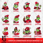 Houston Cougars Grinch Christmas NCAA Bundle 12 Svg Eps Dxf Png File,Cricut files, Digital Download, Instant Download