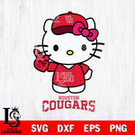 Houston Cougars Hello Kitty Best Fan Svg Eps Dxf Png File, Digital Download, Instant Download