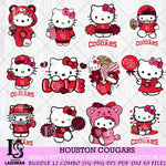 Houston Cougars Hello Kitty Bundle 12 SVG Svg Eps Dxf Png File, Digital Download, Instant Download