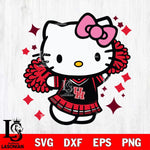 Houston Cougars Hello Kitty Cheerleader 4 Svg Eps Dxf Png File, Digital Download, Instant Download