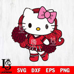 Houston Cougars Hello Kitty Cheerleader 7 Svg Eps Dxf Png File, Digital Download, Instant Download