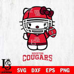 Houston Cougars Hello Kitty NCAA 1 Svg Eps Dxf Png File, Digital Download, Instant Download