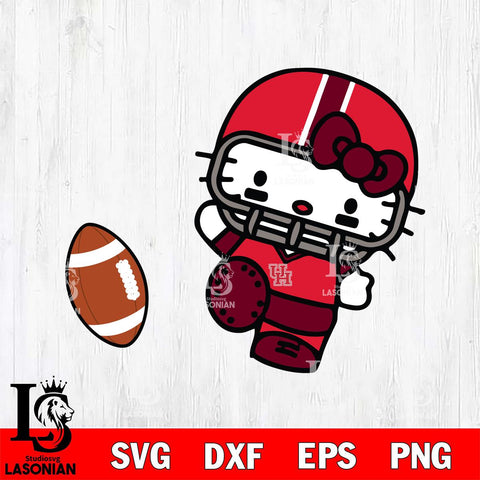 Houston Cougars Hello Kitty sport 12 Svg Eps Dxf Png File, NCAA svg, Digital Download, Instant Download