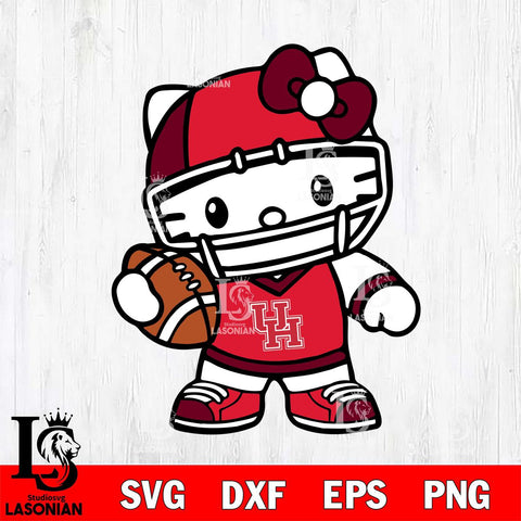 Houston Cougars Hello Kitty sport 2 Svg Eps Dxf Png File, NCAA svg, Digital Download, Instant Download