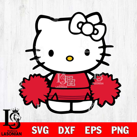 Houston Cougars Hello Kitty sport 3 Svg Eps Dxf Png File, NCAA svg, Digital Download, Instant Download