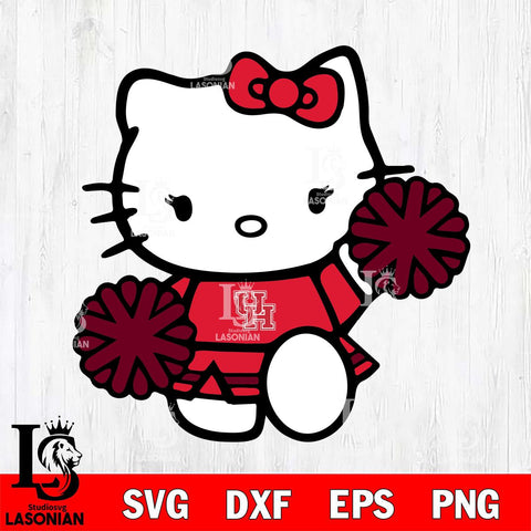 Houston Cougars Hello Kitty sport 4 Svg Eps Dxf Png File, NCAA svg, Digital Download, Instant Download