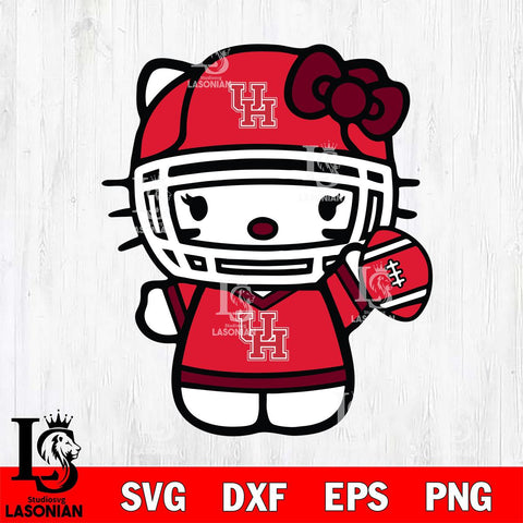 Houston Cougars Hello Kitty sport 6 Svg Eps Dxf Png File, NCAA svg, Digital Download, Instant Download