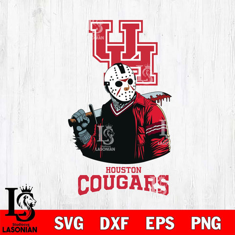 Houston Cougars Jason Voorhees 10 Svg Eps Dxf Png File, Digital Download