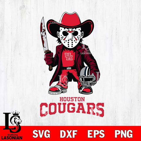 Houston Cougars Jason Voorhees 3 Svg Eps Dxf Png File, Digital Download