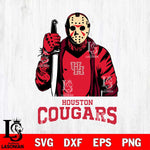 Houston Cougars Jason Voorhees 6 Svg Eps Dxf Png File, Digital Download