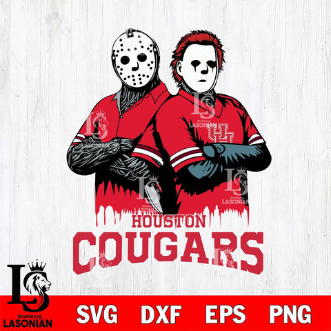 Houston Cougars Jason Voorhees 8 Svg Eps Dxf Png File, Digital Download