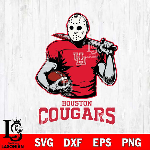 Houston Cougars Jason Voorhees 9 Svg Eps Dxf Png File, Digital Download