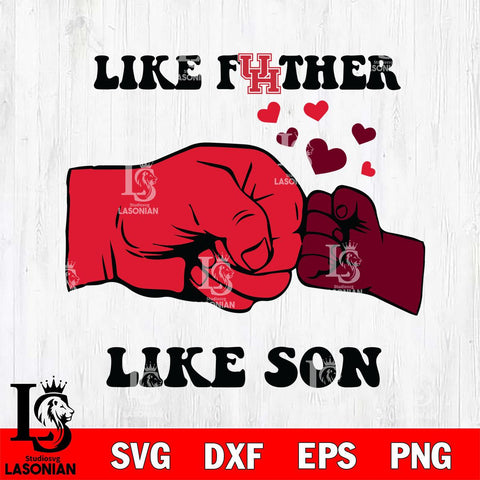 Houston Cougars Like Father Like Son Svg Eps Dxf Png File, Digital Download, Instant Download