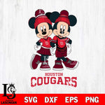 Houston Cougars Mickey And Minnie Mouse Football Svg Eps Dxf Png File, NCAA svg , File Cut , Digital Download , Instant Download, Cut Svg Files