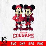 Houston Cougars Mickey Minnie Mouse Football Svg Eps Dxf Png File, NCAA svg , File Cut , Digital Download , Instant Download, Cut Svg Files