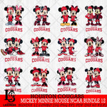 Houston Cougars Mickey Minnie Mouse NCAA Bundle 12 Svg Eps Dxf Png File, Bundle NCAA svg , File Cut , Digital Download , Instant Download, Cut Svg Files