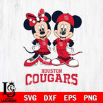 Houston Cougars Mickey Minnie Mouse rugby ball Svg Eps Dxf Png File, NCAA svg , File Cut , Digital Download , Instant Download, Cut Svg Files