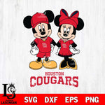 Houston Cougars Mickey Minnie Rugby Svg Eps Dxf Png File, NCAA svg , File Cut , Digital Download , Instant Download, Cut Svg Files