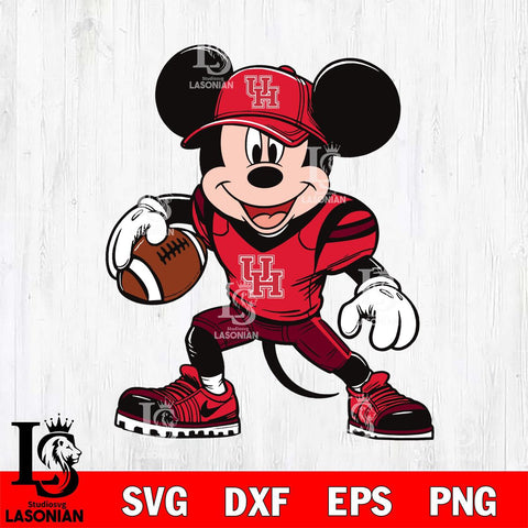 Houston Cougars Mickey Mouse Svg Eps Dxf Png File, NCAA svg, Digital Download, Instant Download