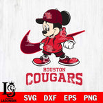 Houston Cougars Mickey Mouse NIKE, Svg Eps Dxf Png File, Digital Download