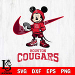 Houston Cougars Mikey Mouse Disney NIKE, Svg Eps Dxf Png File, Digital Download