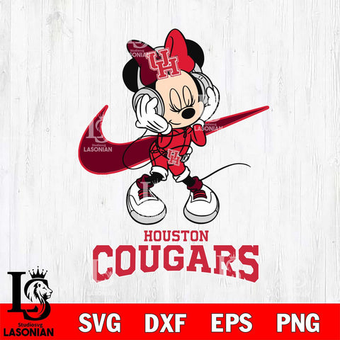 Houston Cougars Minnie Mouse Dancing NIKE, Svg Eps Dxf Png File, Digital Download