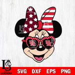 Houston Cougars Minnie Mouse Love Svg Eps Dxf Png File, NCAA svg, Digital Download, Instant Download