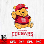 Houston Cougars Pooh Bear Disney, Svg Eps Dxf Png File, Digital Download