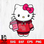 Houston Cougars Pretty Hello Kitty Svg Eps Dxf Png File, Digital Download, Instant Download