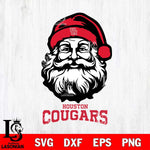 Houston Cougars Santa Claus Christmas Svg dxf eps png pdf file,NCAA svg,Digital Download,Cricut file