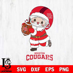 Houston Cougars Santa Claus Cute Svg dxf eps png pdf file,NCAA svg,Digital Download,Cricut file