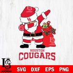 Houston Cougars Santa Dabbing Christmas Svg dxf eps png pdf file,NCAA svg,Digital Download,Cricut file