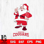 Houston Cougars Santa claus Svg dxf eps png pdf file,NCAA svg,Digital Download,Cricut file