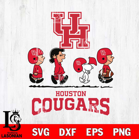 Houston Cougars Snoopy Sport 12 Svg Eps Dxf Png File, Digital Download