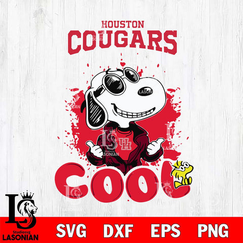 Houston Cougars Snoopy Sport 7 Svg Eps Dxf Png File, Digital Download