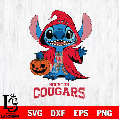 Houston Cougars Stitch Horror Svg Eps Dxf Png File, NCAA svg, Digital Download, Instant Download