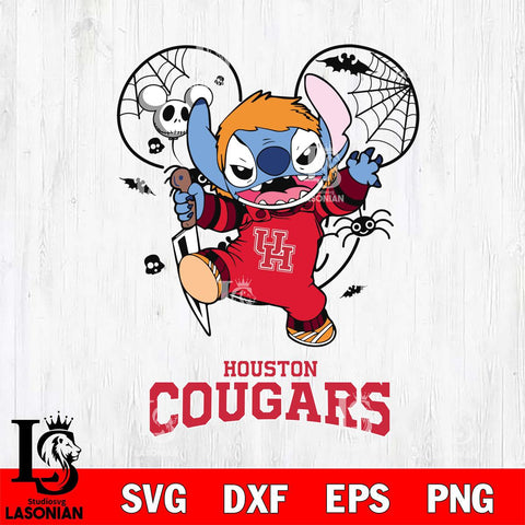 Houston Cougars Stitch Michael Halloween Svg Eps Dxf Png File, Digital Download, Instant Download