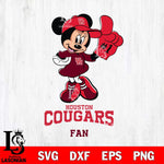 Houston Cougars #1 Fan Minnie Mouse Svg Eps Dxf Png File, Digital Download, Instant Download