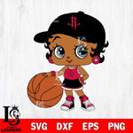 Houston Rockets Betty Boop NBA 12 Svg Eps Dxf Png File, NBA svg, Digital Download, Instant Download