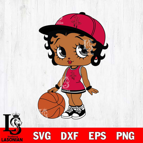 Houston Rockets Betty Boop NBA 6 Svg Eps Dxf Png File, NBA svg, Digital Download, Instant Download