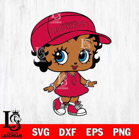 Houston Rockets Betty Boop NBA 7 Svg Eps Dxf Png File, NBA svg, Digital Download, Instant Download