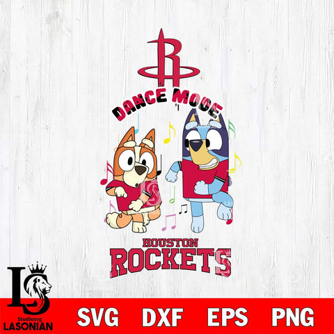 Houston Rockets Bluey Bingo Svg Eps Dxf Png File, NBA svg, Digital Download, Instant Download