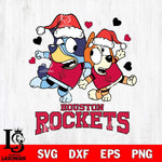 Houston Rockets Bluey Christmas NFL Svg Eps Dxf Png File, Digital Download