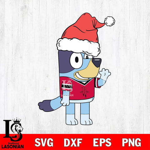 Houston Rockets Bluey Christmas Svg Eps Dxf Png File, Digital Download, Instant Download